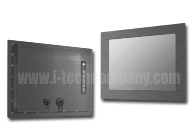 IP66 Panel Mount (OSD rear) 10.4" LCD monitor, 800 x 600, LED 350 nits, VGA input, wide temperature, w/o-Speaker, w/ Ext. Adapter, IP66 cables (Model: EPM6-1040WT)