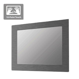 IP66 Panel Mount (OSD rear) 17" LCD monitor, 1280 x 1024, LED 350 nits, VGA input, WT(-15oC ~ 65oC), w/o-Speaker, w/ Ext. Adapter, IP66 cables with 10 points Projective Capacitive Touch (1-2mm) USB Controller (Model: EPM6-1700WT-PCT10)