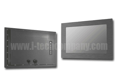IP66 Panel Mount (OSD rear) 21.5" LCD monitor, 1920 x 1080, LED 250 nits, VGA input, w/o-Speaker, w/ Ext. Adapter, IP66 cables (Model: EPM6-W2150)