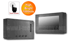 IP67 Chassis 10.1" Wide LCD monitor,  1280 x 800,  LED 1000 nits,  VGA input,  w/o-Speaker, w/ Ext. Adapter,  IP67 cables,  SECC Metal w/ Powder coating with Projective Capacitive Touch (1-2mm) USB Controller (Model: ECH7-W1010AHB2-PCT)