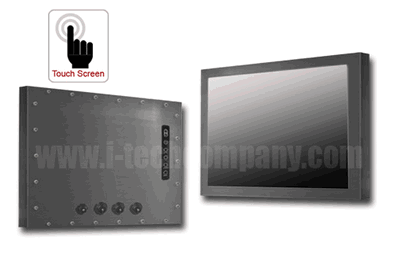 IP67 Chassis 10.4" LCD, 1024x768, LED-350nits, VGA, w/o-Speaker, w/ Ext. Adapter,  IP67 cables,  SECC Metal w/ Powder coating with Projective Capacitive Touch (1-2mm) USB Controller (Model: ECH7-1040A-PCT)