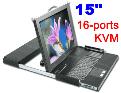 JKP11516e: 1U Rackmount 15" LCD Monitor with 16-port KVM (Installing slides made easy)