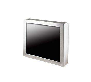 15" Full IP65 Stainless Steel Panel PC with 5W Resistive Touch Screen 13th Gen i3-1315UE, 2 x USB , 2 x RS232, 2 x GLAN, 2 x 12V DC in Power Adapter, all M12 waterproof connectors with cables, external heatsink VESA 100x100 & & Yoke mount, 1024 x 768 dpi (Support Win 11)