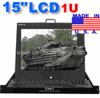 Military Grade/Rugged 15" Rackmount LCD Keyboard Drawer w/ scratchpad<br>(Model: TMK115e) 