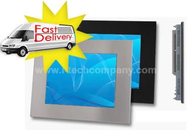 NEMA4 15" Panel Mount LCD Monitor (Black Carbon Steel Bezel) with acrylic protective window (Model: HPM1500)