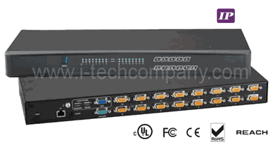 NVIP-802:  1User, 1 local user & Remote Access with 8-port Analog KVM over IP Switch 
