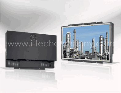 Open Frame, 24.1" LCD monitor, 1920 x 1200, LED 400 nits, VGA+DVI+HDM with 5 Wire Resistive Touch Screen and USB Controller