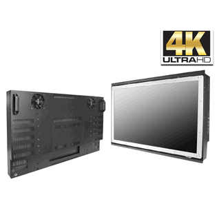 Open Frame 65" LCD monitor, 3840 x 2160, LED 350 nits, 1 x VGA + 5 x HDMI + 1 x DP input (Model: EOPW6500-4K)