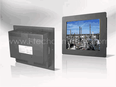Panel Mount, 12.1" LCD monitor, 1024x768, LED 250 nits, VGA input w/ Resistive touch screen with USB Controller (Model: EPM1210-TR)