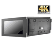 Panel Mount, 65" LCD monitor, 3840 x 2160, LED 350 nits, 1 x VGA + 5 x HDMI + 1 x DP input (Model: EPMW6500-4K)