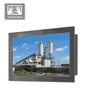 Panel Mount (Metal-5mm), 17.3 " LCD monitor, 1920 x 1080, 300 nits VGA Input, Side OSD, including rear screw/Clamp/VESA Mount with 10 points Projective Capacitive Touch (1-2mm) USB Controller (Model: EPMW1730-PCT10)