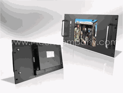 Rack Mount, 12.1" LCD monitor, 1024x768, LED 350 nits, VGA input w/ Capacitive Touch with USB (Model: ERM1210H-TC)