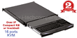 Rackmount Keyboard Over IP 16-port KVM 2 consoles, Compact Keyboard w/ trackball: Model NK-IP1602d