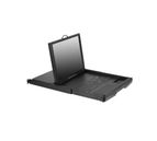 1U Rackmount 17' TFT LCD Monitor w/ Notebook Keyboard & USB Mini Optical Mouse Drawer. (17.25'W x 25.5'D x 1.75'H) 1280x1024 resolution, Included Cables NB-6A cable VGA+ 2xUSB KVM Combo Cable 6ft long