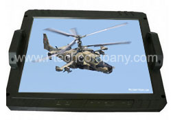 Rugged 9U 20.1" Rackmount Military Rugged Monitor, Sunlight Readable 600nits Built-in Resistive Touchscreen and optical Bonding, wide temp -20 to 65C, 18-32V DC input