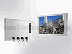 Rugged Completely Sealed Full IP66 Stainless Steel Chassis 15.6" Wide LCD monitor , Resolution 1366 x 768, 200 nits, Intel Atom BayTrail, Celeron-J1900 quad cores Processor with Projective Capacitive Touch (1-2mm) USB Controller (Model: ECHW1560-SIP-BT-PCT)