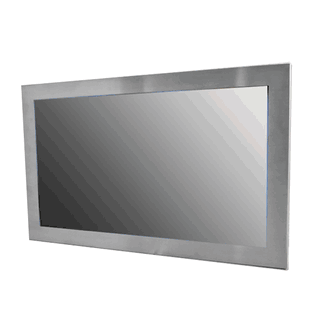 Rugged Completely Sealed Full IP66/NEMA4X Stainless Steel Chassis/Surface Mount, 24" Normal Brightness 300nits, 1920x1080 with Projective Capacitive Touch (1-2mm) USB Controller, based on Default 3 set waterproof connectors Waterproof connectors & cables: DVI,VGA USB for touchscreen  & Power 6ft long only with external 100~240V AC + adapter (Model: CCHW2400-SIP-PCT)