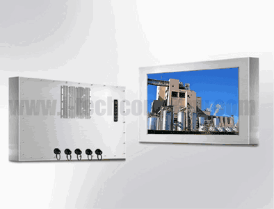 Rugged Completely Sealed Full IP66 Stainless Steel Chassis 27" Wide LCD monitor , Resolution 1920 x 1080, 1000 nits, Intel Core i5-3610ME Processor (Model: ECHW2700AHB-SIP-i5)