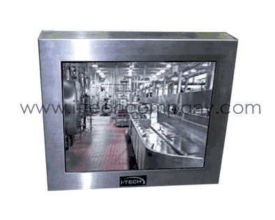 Rugged Completely Sealed IP66/NEMA4X Stainless Steel Chassis/Surface Mount, 17" LCD monitor, 1440 x 900, 300 nits, without speaker (Model: ECHW1700-SIP)