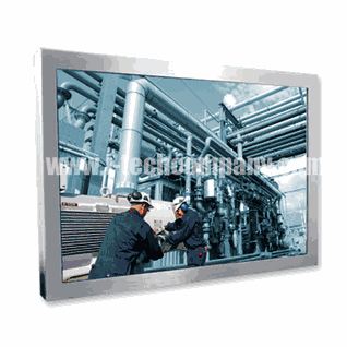 Rugged Completely Sealed IP66/NEMA4X Stainless Steel Chassis/Surface Mount Water/Dust proof 27" LCD monitor LED backlight, 1920 x 1080, 300 nits, with 2mm AR glass, VGA and DVI input (Model: SCHW2700-SIP)