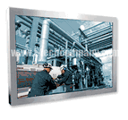 Rugged Completely Sealed IP66/NEMA4X Stainless Steel Chassis/Surface Mount Water/Dust proof 32" High Brightness Panel PC LCD monitor LED backlight, 1920 x 1080, 500 nits, with 2mm AR glass and DVI input, Integrated with i5 processor QM77 2.7 GHz (Model: SCHW3200-SIP-PC5)