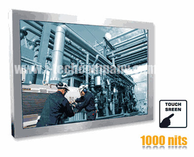 Rugged Completely Sealed IP66/NEMA4X Stainless Steel Chassis/Surface Mount Water/Dust proof 42" High Brightness Panel PC LCD monitor LED backlight, 1920 x 1080, 1000 nits, with 2mm AR glass and DVI with Intel Atom D2550 Processor and NM10 onboard, input IR touch Screen and USB Controller (Model: SCHW4200HB-SIP-PC-IR)
