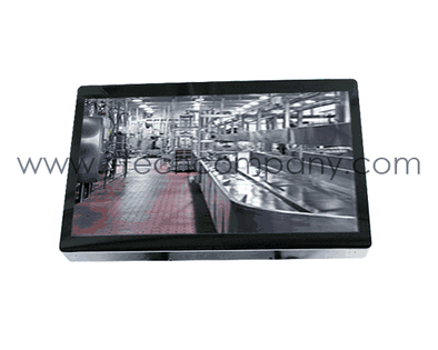 Rugged Completely Sealed IP66/NEMA4X Stainless Steel Chassis/Surface Mount, Water/Dust proof Wide Screen 24" LCD monitor, 1920 x 1200, 300 nits, VGA, without speaker VGA input, Rear OSD, VESA Mount,with 5 Wire Resistive Touch Screen and USB Controller (Model: ECHW2400B-SIP-TR)