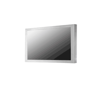 Rugged Completely Sealed IP66/NEMA4X Stainless Steel Chassis/Surface Mount, Water/Dust proof Wide Screen 24" LCD monitor, 1920x1080, 300nits, without speaker, Rear OSD, VESA Mount, with 5 Wire Resistive Touch Screen and USB Controller, HDMI+VGA Input