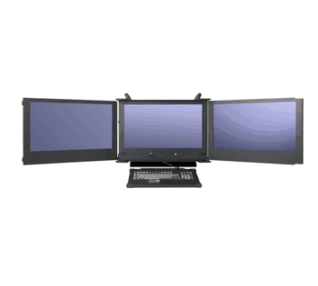 Triple Screen 23" Aluminum alloy 3 x 23" 16:9, 1920 x 1080 Super Micro X11SPi-TF  with Intel Xeon Silver 4110 (Model: BPC3DW2300-Xeon)