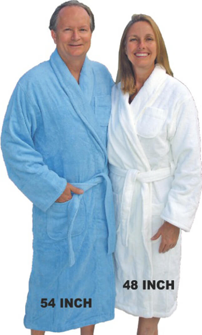 Mens Luxury Cotton Terry Shawl Collar Robe