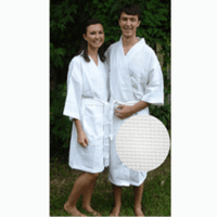 Waffle Weave Kimono Robe in 60% Cotton