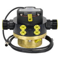 Airmar SmartFlex Diesel Flow Meter, 80-4000 LPH, Single-Chamber, Alloy Housing with LCD, Flange Mount, DFM-4000F-SA-L