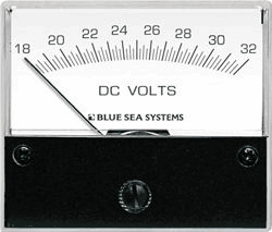 Blue Sea 8240 DC Analog Voltmeter, 2-3/4" Face, 18-32 Volts DC
