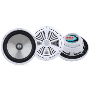 Enceintes Marine BOSS Audio MR652C - 6.5 Pouces, 2 Voies, Blanc, Pour Bateau, Plage, Véhicule Récréatif