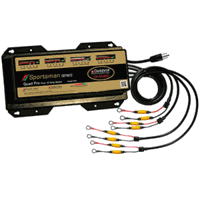 Dual Pro Sportsman Series Battery Charger - 120V 40A - 4-10A-Banks - 12V-48V, SS4