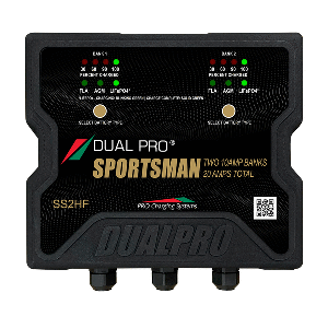 Dual Pro Sportsman Series HF Battery Charter - 20 Amp - 2 Bank SS2HF, 120V to 12V