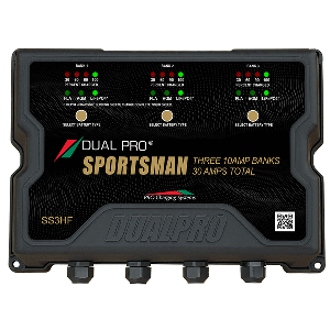 Dual Pro Sportsman Series HF Battery Charter - 30 Amp - 3 Bank SS3HF, 120V to 12V