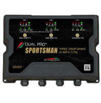 Dual Pro Sportsman Series HF Battery Charter - 30 Amp - 3 Bank SS3HF, 120V to 12V