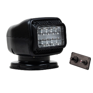 Golight GT Series LED Hybrid Light Permanent Mount with Hardwired Dash Mount Remote - 12V - Black 20218GT