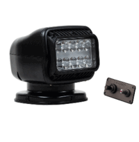 Golight GT Series LED Hybrid Light Permanent Mount with Hardwired Dash Mount Remote - 12V - Black 20218GT