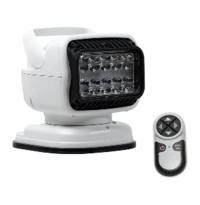 Golight GT Series LED Hybrid Portable Light with Permanent Shoe Mount Handheld Wireless Remote - 12V - White 79008GT