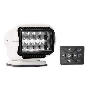 Golight Stryker ST Series Permanent Mount White 12V LED with Hard Wired Dash Mount Remote 30204ST