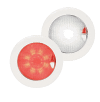 Hella Marine EuroLED150 Red/White Touch Switch - White Bezel 980630001