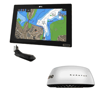 Raymarine Axiom+ 12 RV - 12" Chartplotter/Fishfinder with RV-100 Transom  Mount Transducer & North America Navionics+ Chart & Radar Antenna
