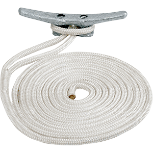 Sea-Dog Double Braided Nylon Dock Line - 3/8" x 10' - White