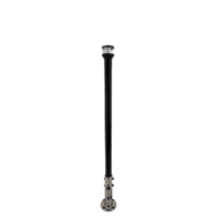 Seaview 12" Manually Folding Light Post with 316 Stainless Steel Base & LTBLED12C5 Navigation Light - Black, SVMHB112LEDSSB