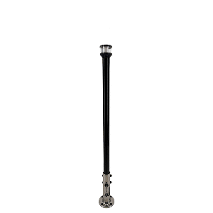 Seaview 12" Manually Folding Light Post with 316 Stainless Steel Base & LTBLED12C5 Navigation Light - Black, SVMHB112LEDSSB