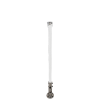 Seaview 12" Manually Folding Light Post with 316 Stainless Steel Base & LTBLED12C5 Navigation Light - White