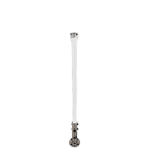 Seaview 12" Manually Folding Light Post with 316 Stainless Steel Base & LTBLED12C5 Navigation Light - White
