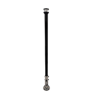 Seaview 24" Manually Folding Light Post w/316 Stainless Steel Base & LTBLED12C5 Navigation Light - Black, SVMHB124LEDSSB